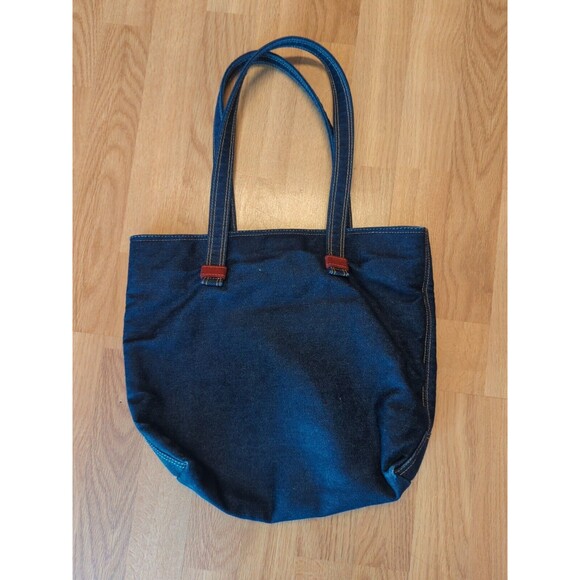 Amy 8 Chan New York Tote Bag Denim Flowers Floral - Picture 3 of 10